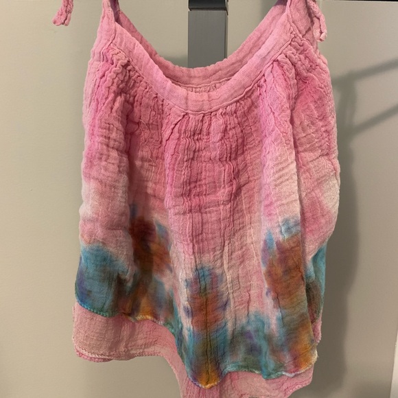 ☀️ 4/$25 Tye-Dye Flowy Crop Top - Picture 2 of 3